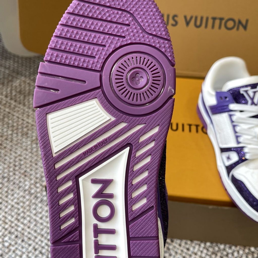 LOUIS VUITTON Retro Running Sneakers in Premium Suede with Goatskin Lining and Lightweight TPU Sole