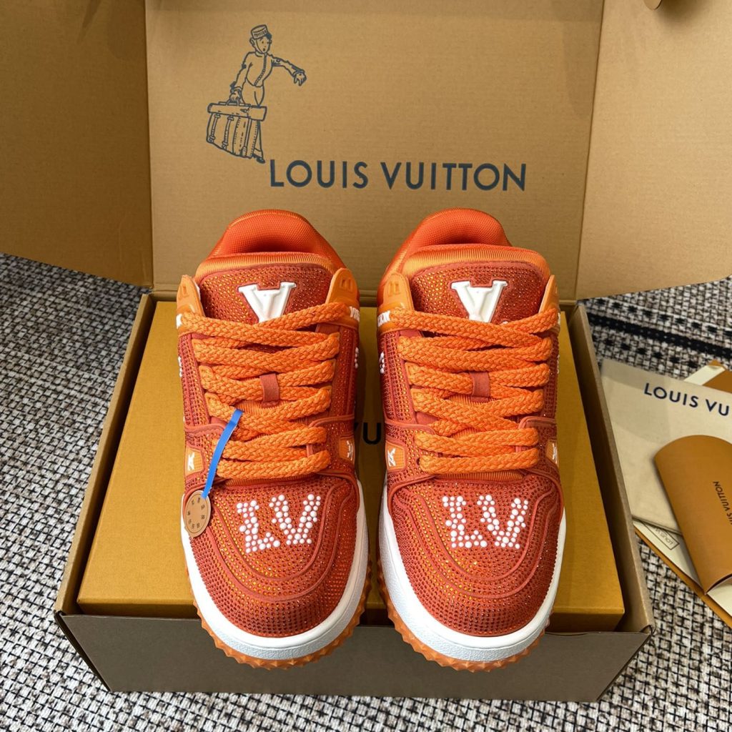 LOUIS VUITTON Retro Running Sneakers in Premium Suede with Goatskin Lining and Lightweight TPU Sole