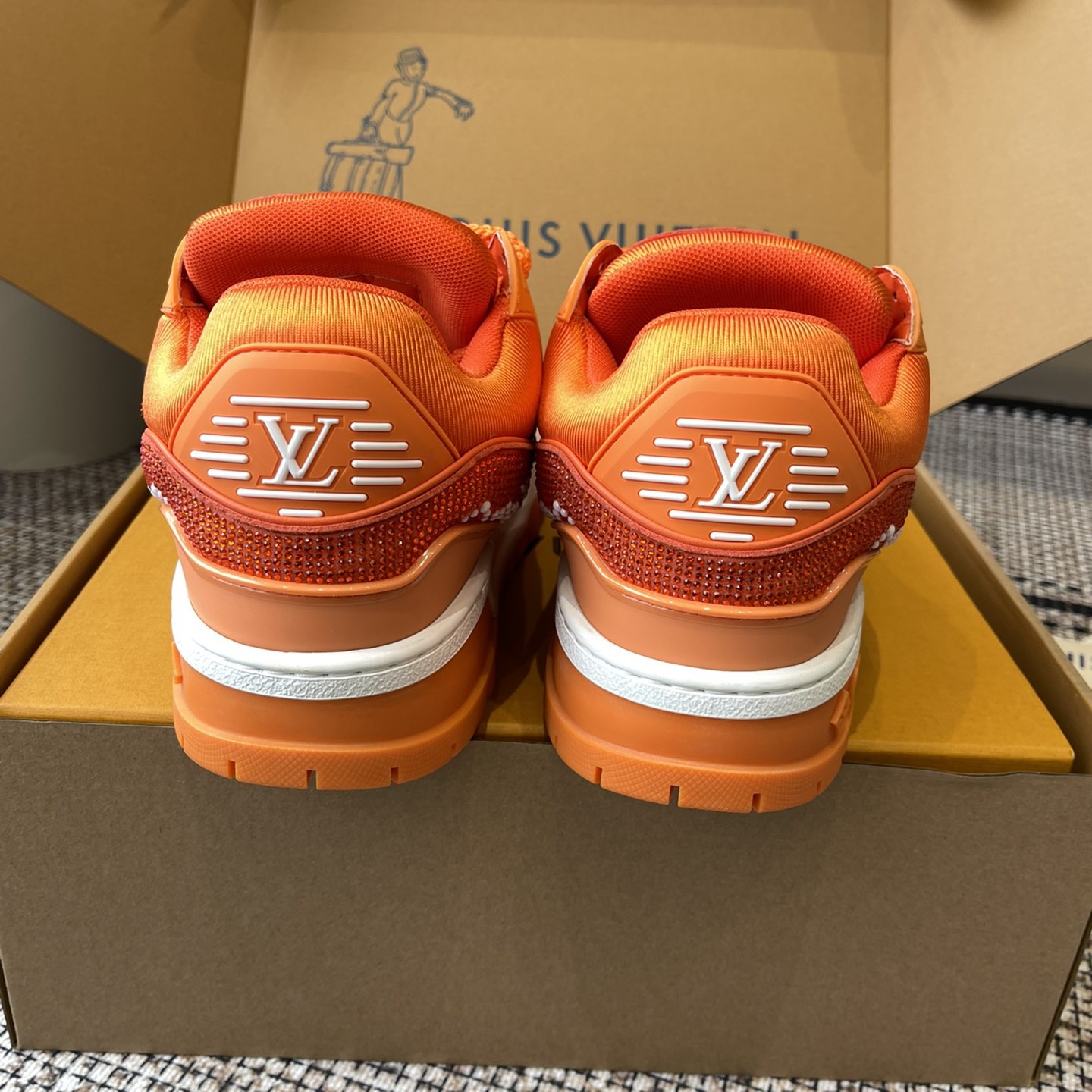 LOUIS VUITTON Retro Running Sneakers in Premium Suede with Goatskin Lining and Lightweight TPU Sole