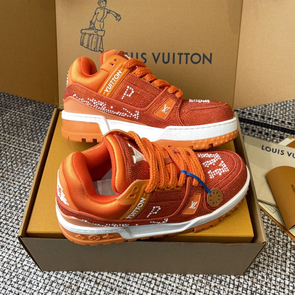 LOUIS VUITTON Retro Running Sneakers in Premium Suede with Goatskin Lining and Lightweight TPU Sole