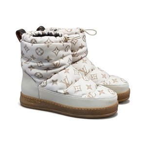 LOUIS VUITTON Ankle Short Boots in Genuine Calfskin with Lambskin Lining and Italian Leather Sole