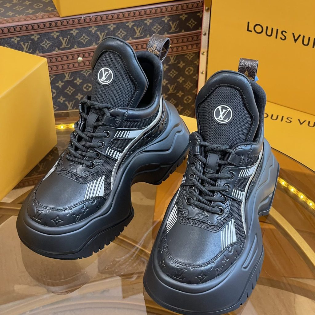 LOUIS VUITTON Archlight 2.0 Dad Sneakers, Printed Leather Upper with Rubber Outsole for Daily Wear