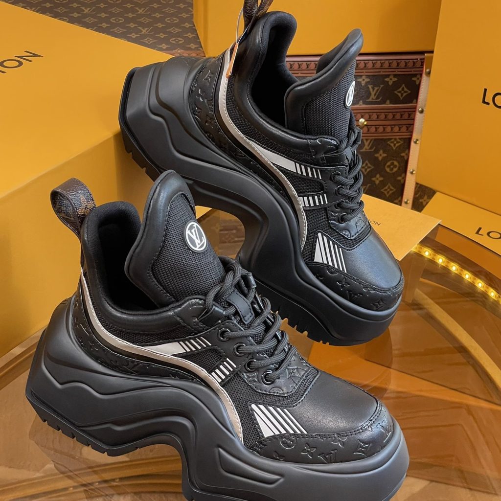 LOUIS VUITTON Archlight 2.0 Dad Sneakers, Printed Leather Upper with Rubber Outsole for Daily Wear