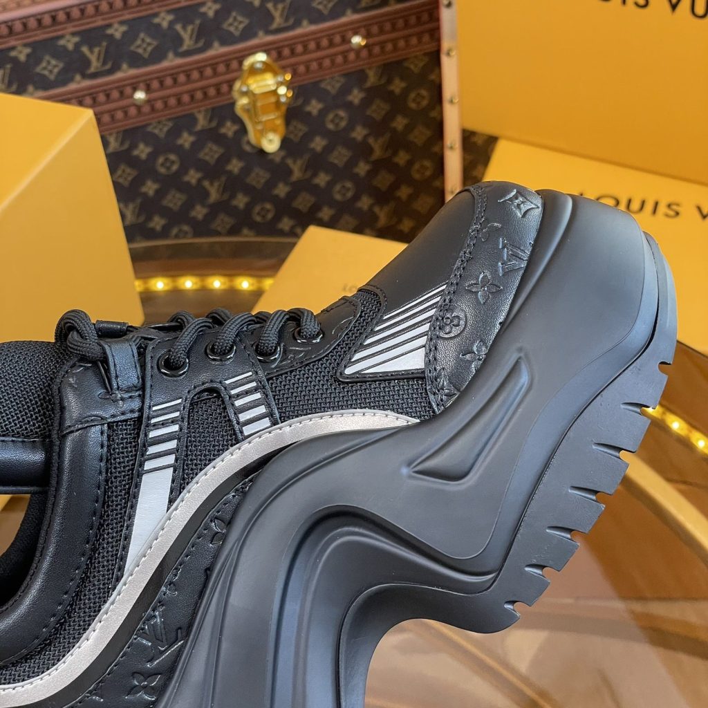 LOUIS VUITTON Archlight 2.0 Dad Sneakers, Printed Leather Upper with Rubber Outsole for Daily Wear