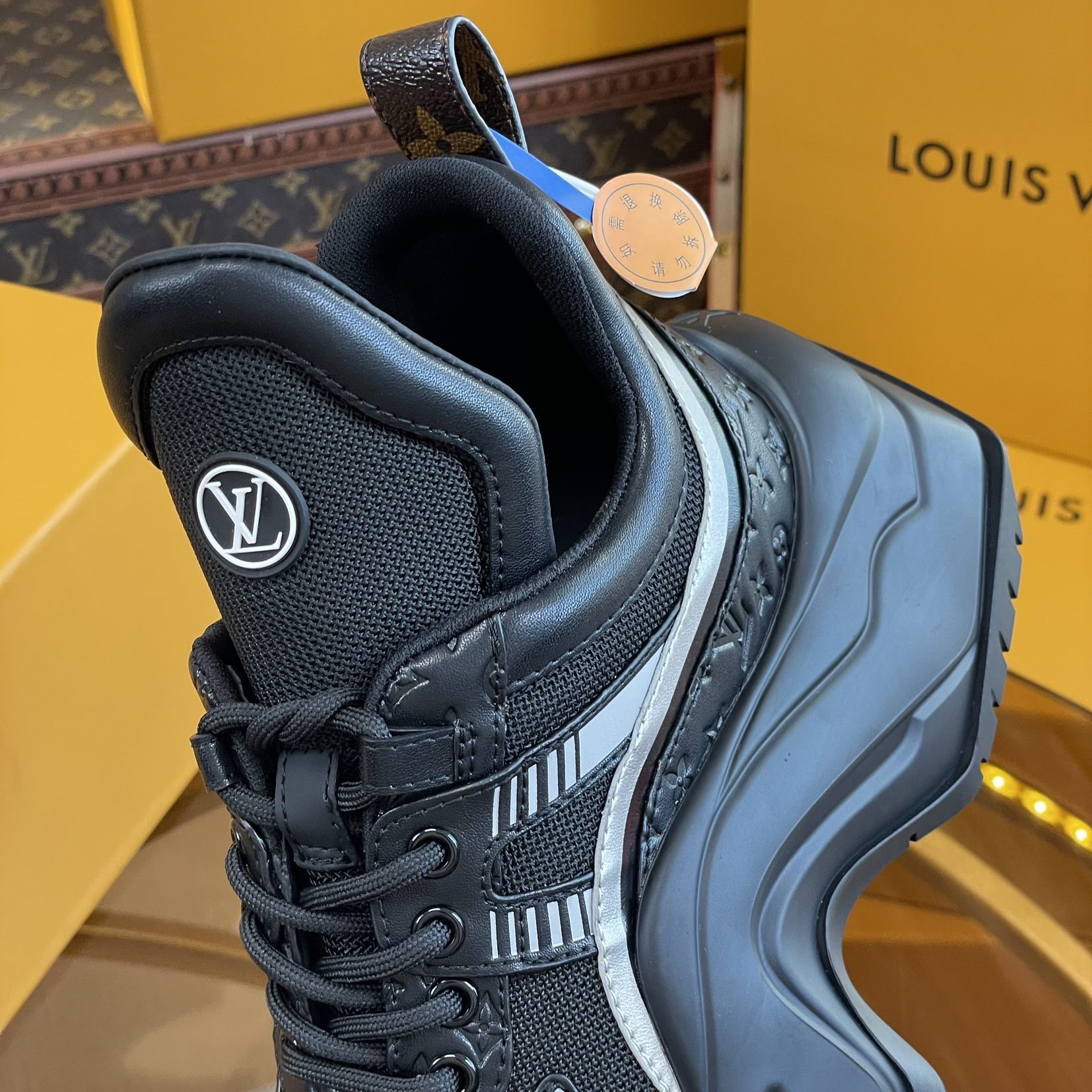 LOUIS VUITTON Archlight 2.0 Dad Sneakers, Printed Leather Upper with Rubber Outsole for Daily Wear