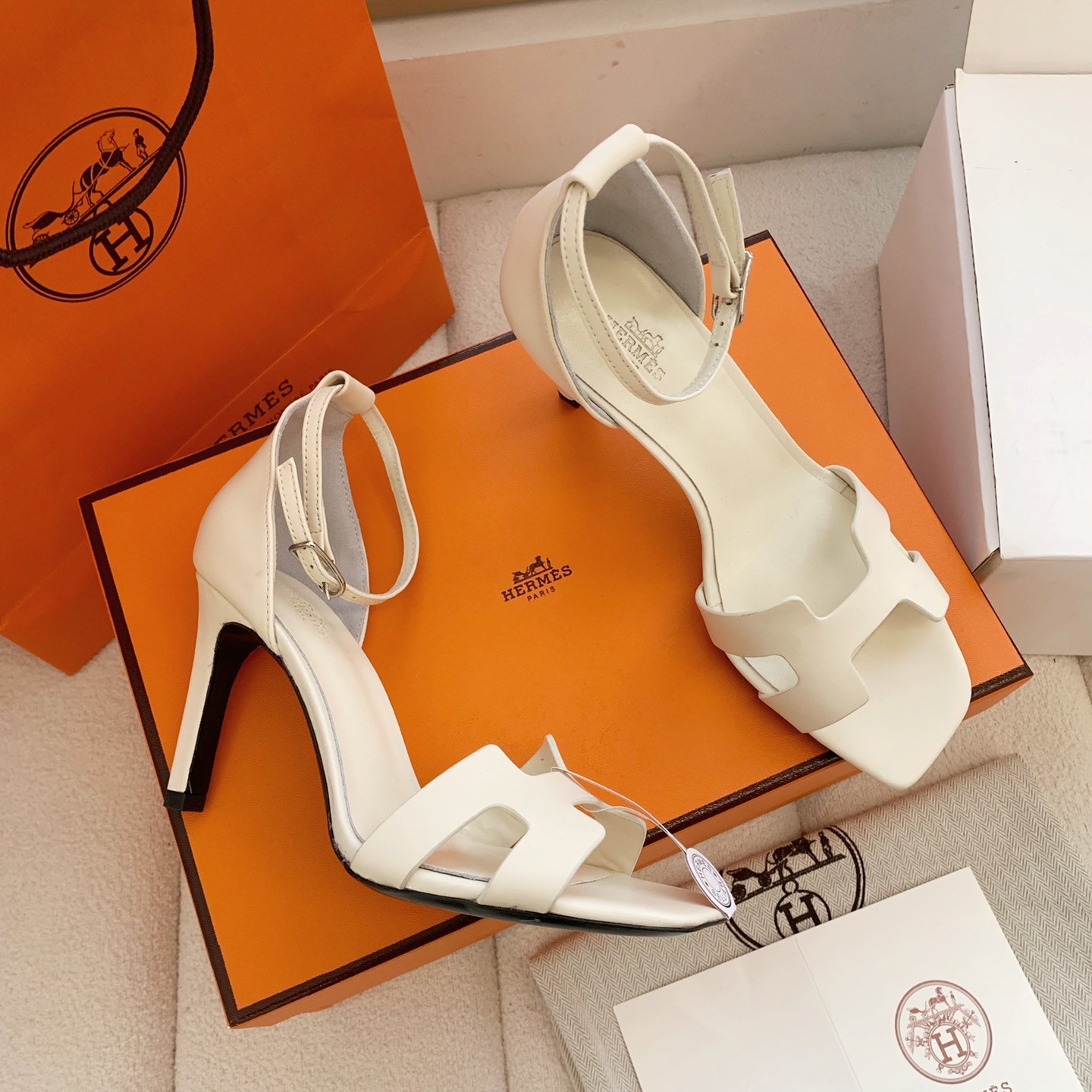 HERMES Kelly Buckle High Heel Sandals, Silk Upper with Lambskin Lining and Italian Leather Sole