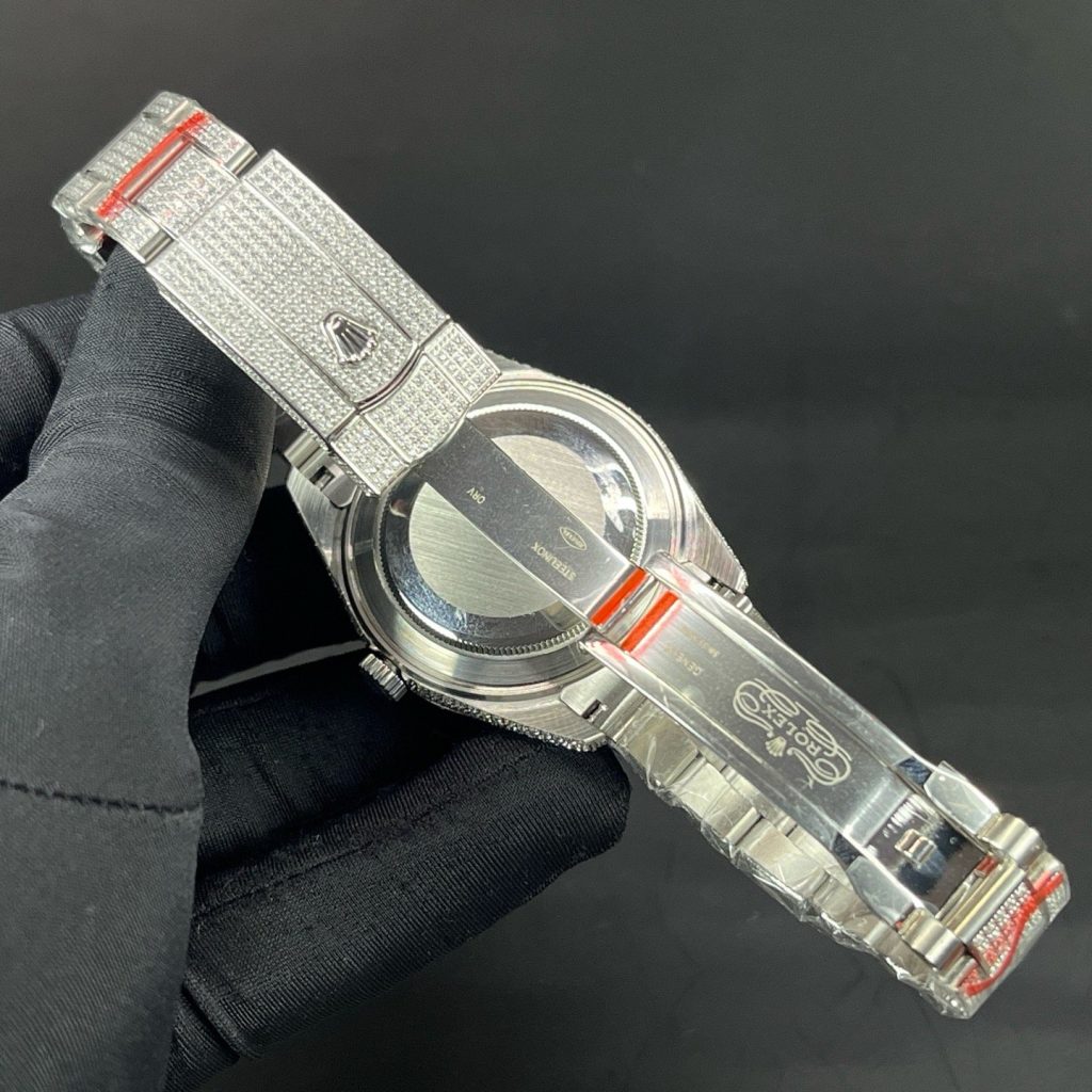 Rolex Datejust Style Automatic Watch, Diamond Dial Roman Numeral Stainless Steel Case Metal Bracelet