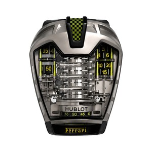 Hublot Ferrari Style Automatic Watch, Titanium Case Sapphire Crystal 50m Water Resistant Bracelet