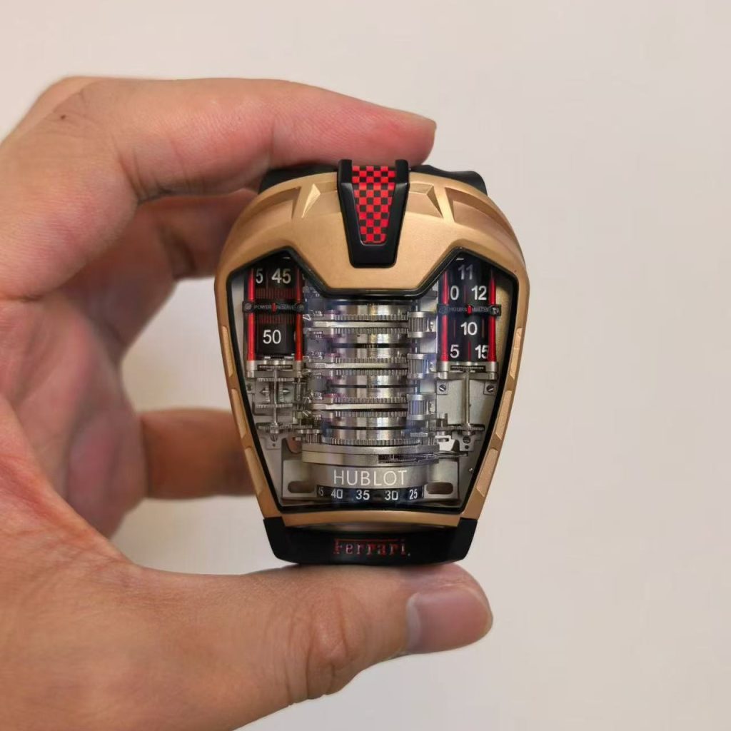 Hublot Ferrari Style Automatic Watch, Titanium Case Sapphire Crystal 50m Water Resistant Bracelet