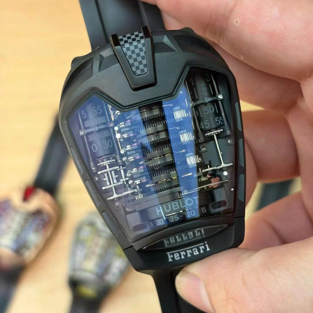 Hublot Ferrari Style Automatic Watch, Titanium Case Sapphire Crystal 50m Water Resistant Bracelet
