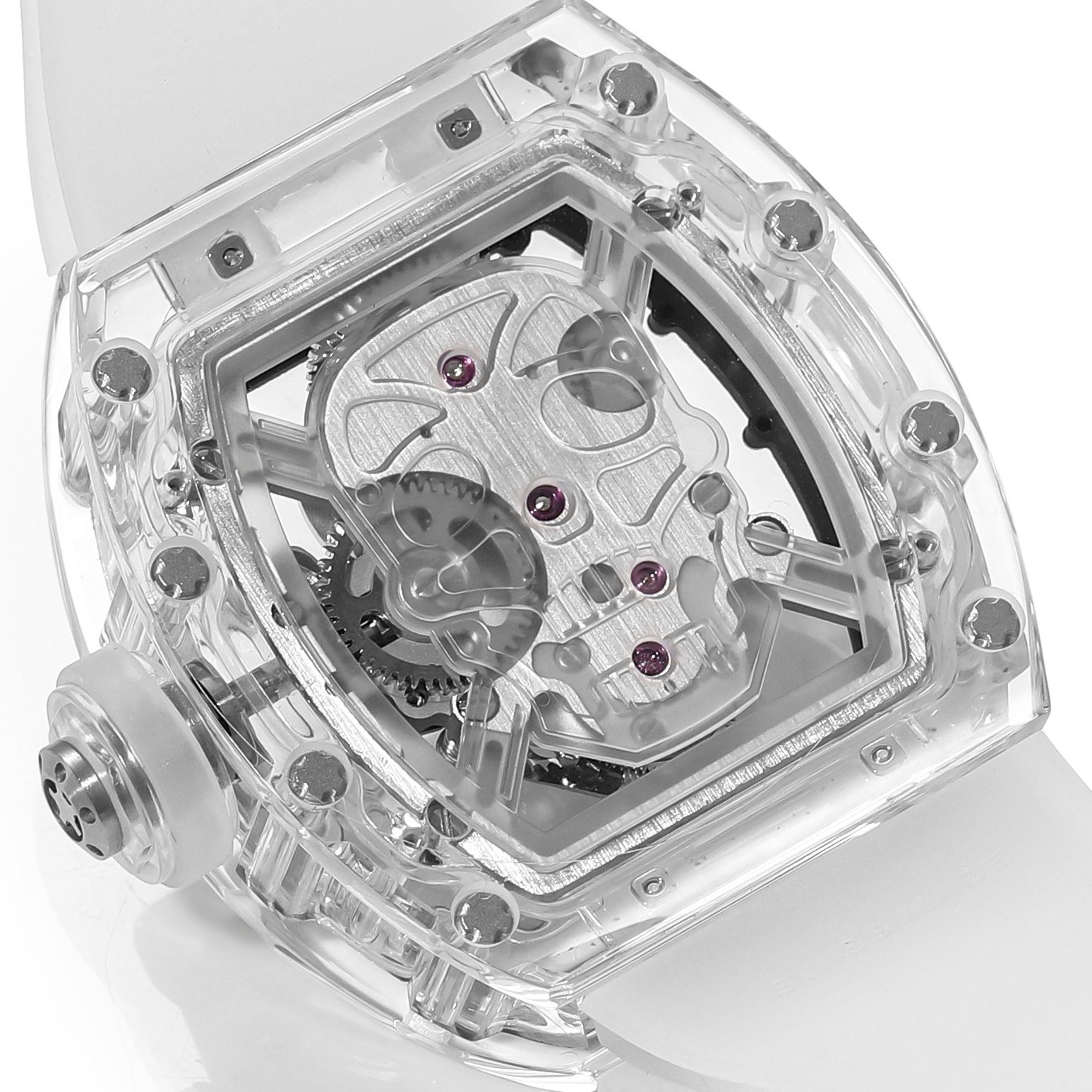 Richard Mille RM Style Automatic Watch, Black Dial Rubber Strap Sapphire Crystal 50m Water Resistant