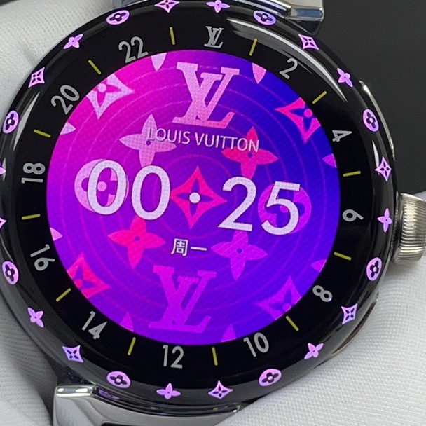 Louis Vuitton Tambour Style Quartz Watch, Stainless Steel Case Sapphire Crystal 50m Water Resistant