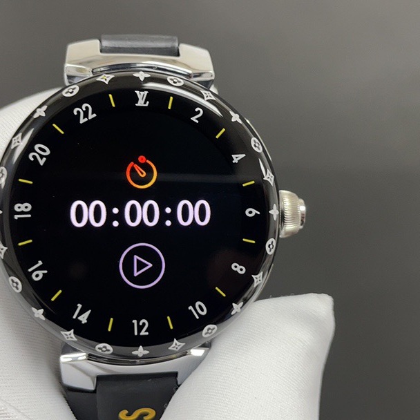 Louis Vuitton Tambour Style Quartz Watch, Stainless Steel Case Sapphire Crystal 50m Water Resistant