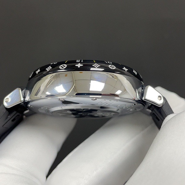 Louis Vuitton Tambour Style Quartz Watch, Stainless Steel Case Sapphire Crystal 50m Water Resistant