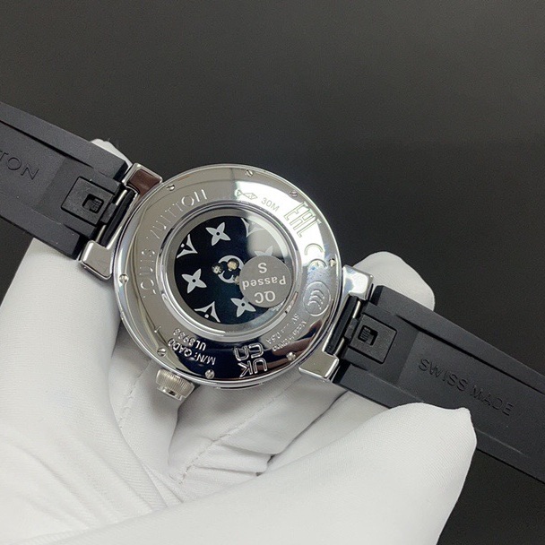 Louis Vuitton Tambour Style Quartz Watch, Stainless Steel Case Sapphire Crystal 50m Water Resistant