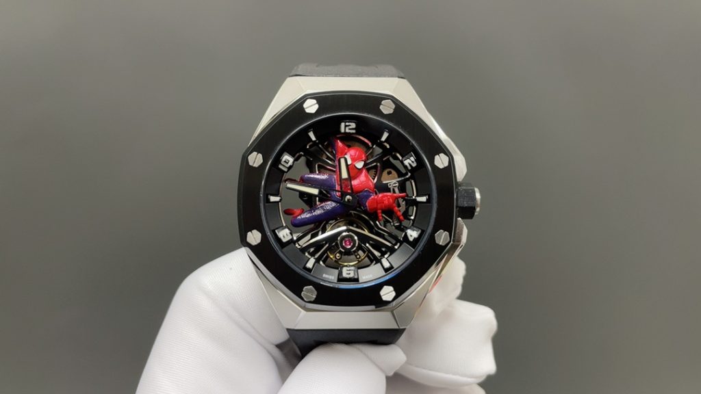 Audemars Piguet Royal Style Automatic Watch, Stainless Steel Case Rubber Strap 100m Water Resistant