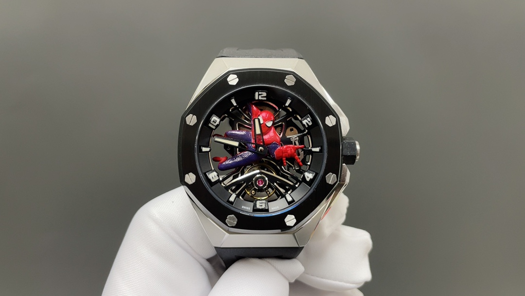 Audemars Piguet Royal Style Automatic Watch, Stainless Steel Case Rubber Strap 100m Water Resistant