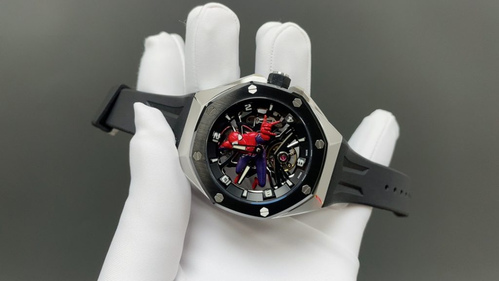 Audemars Piguet Royal Style Automatic Watch, Stainless Steel Case Rubber Strap 100m Water Resistant