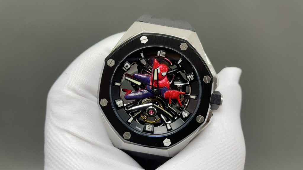 Audemars Piguet Royal Style Automatic Watch, Stainless Steel Case Rubber Strap 100m Water Resistant