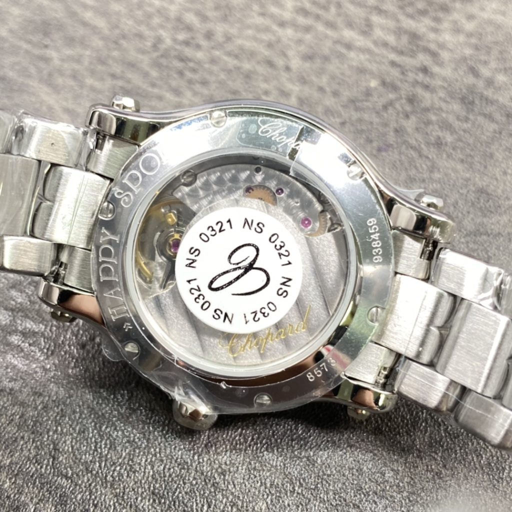 Chopard Happy Style Automatic Watch, White Dial Roman Numeral Stainless Steel Case Metal Bracelet