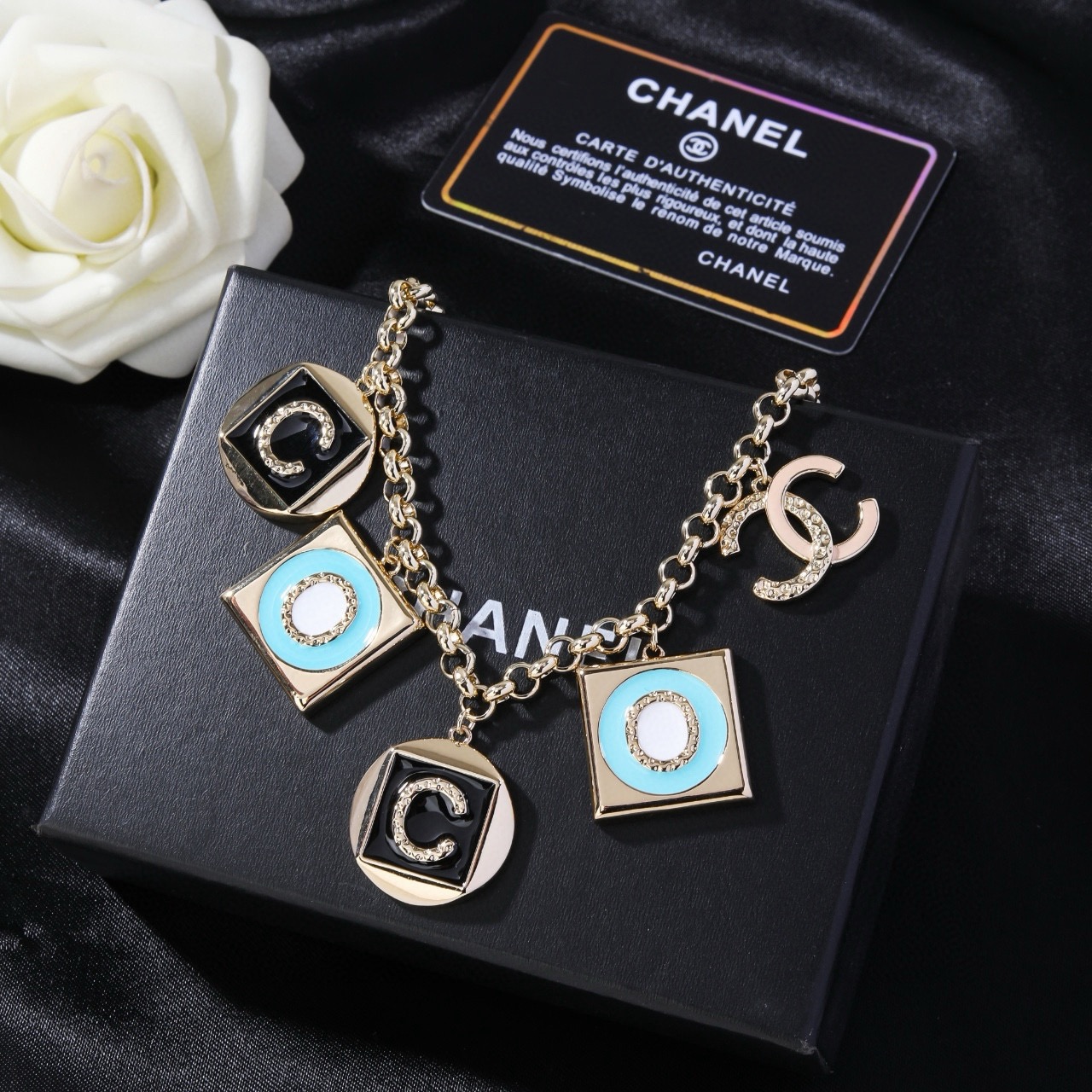 Chanel Necklace Brass Pendant