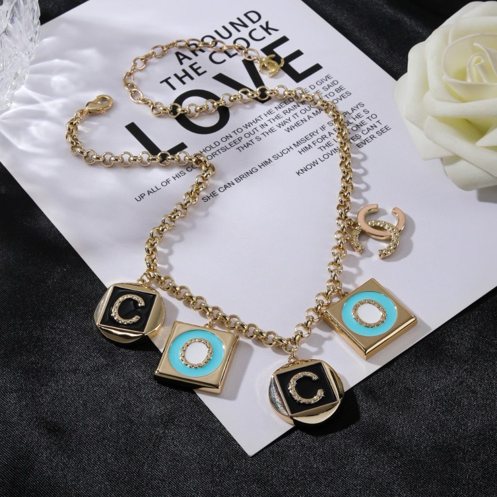 Chanel Necklace Brass Pendant