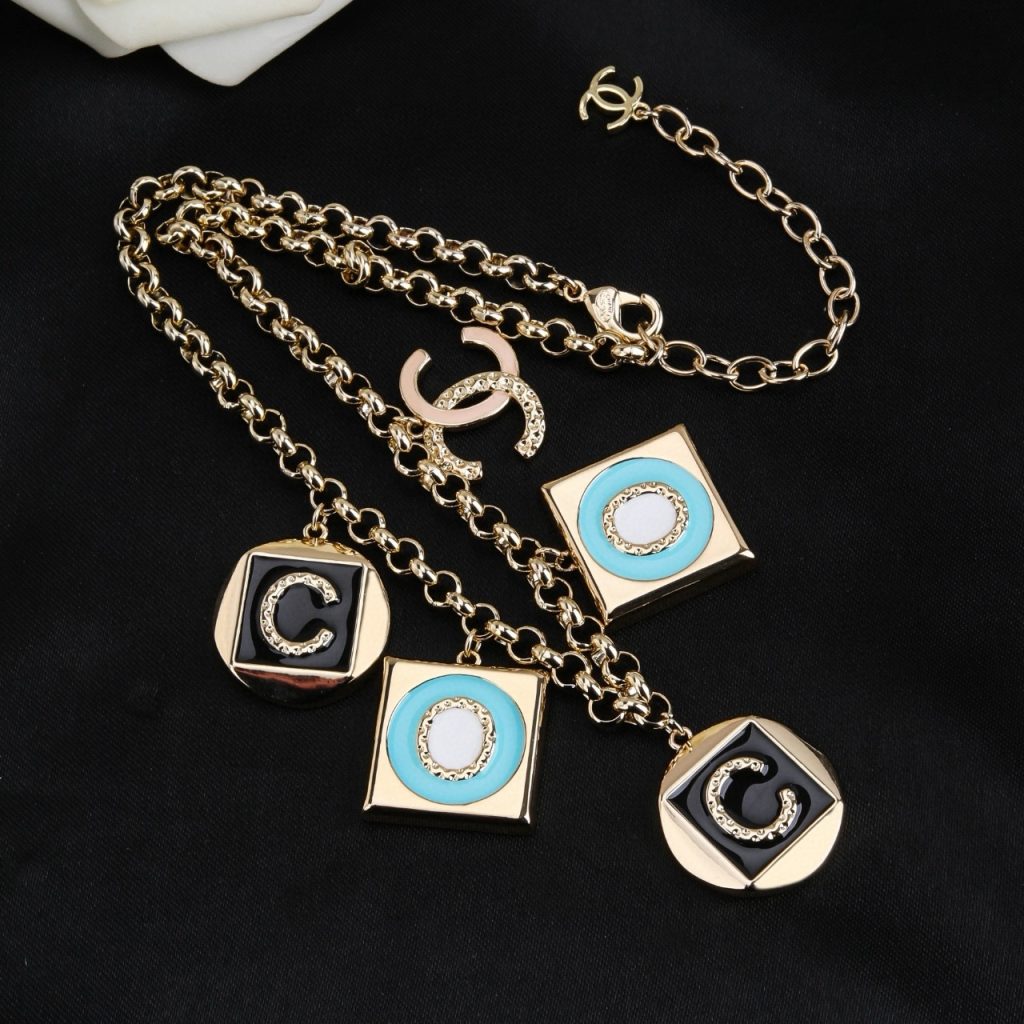 Chanel Necklace Brass Pendant