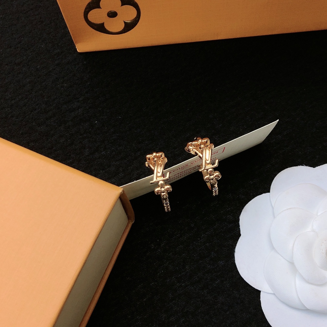 Louis Vuitton Earrings Brass