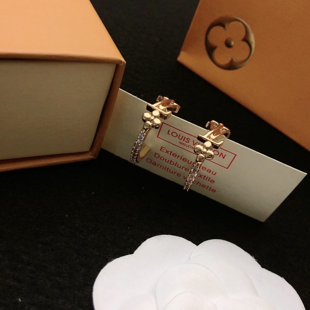 Louis Vuitton Earrings Brass