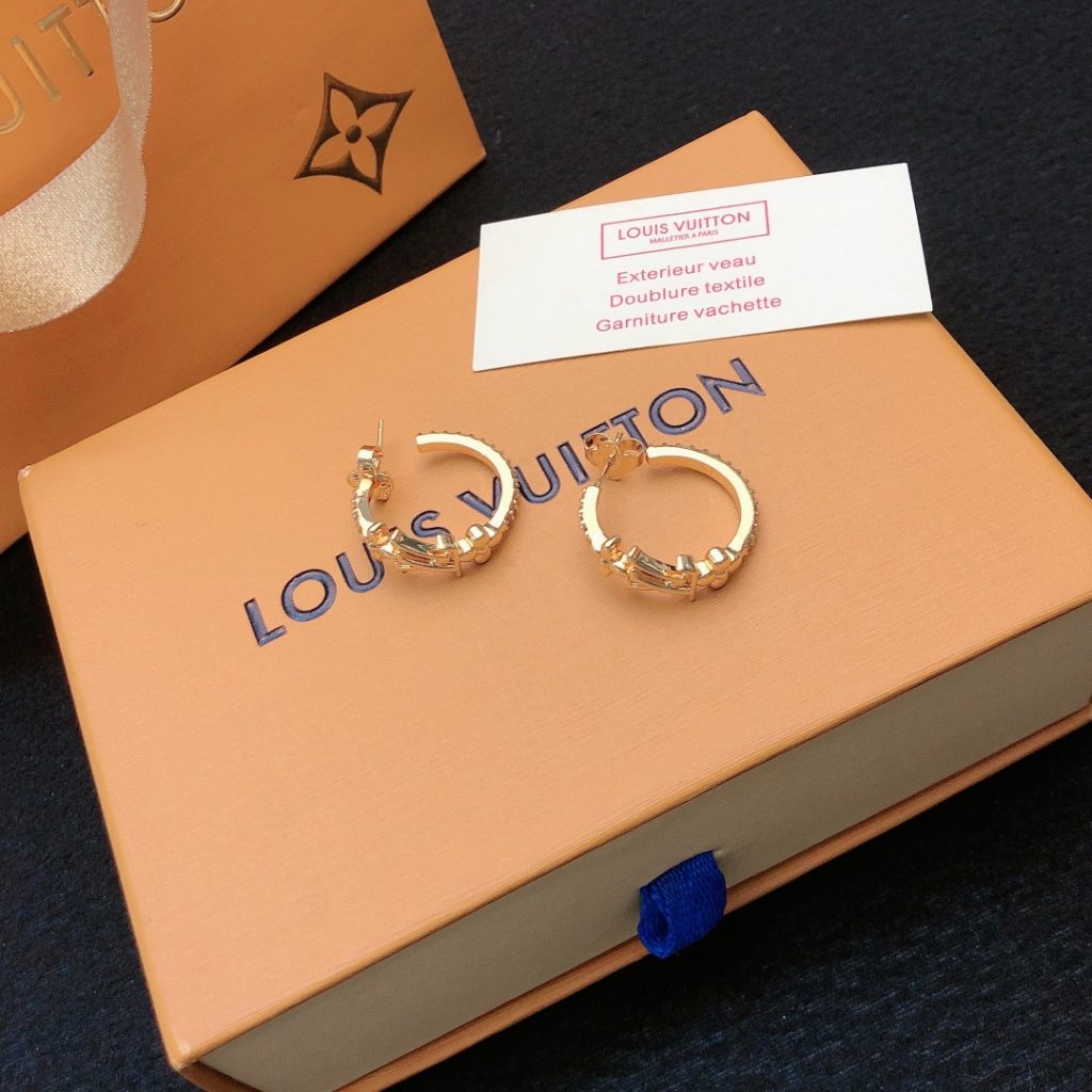 Louis Vuitton Earrings Brass