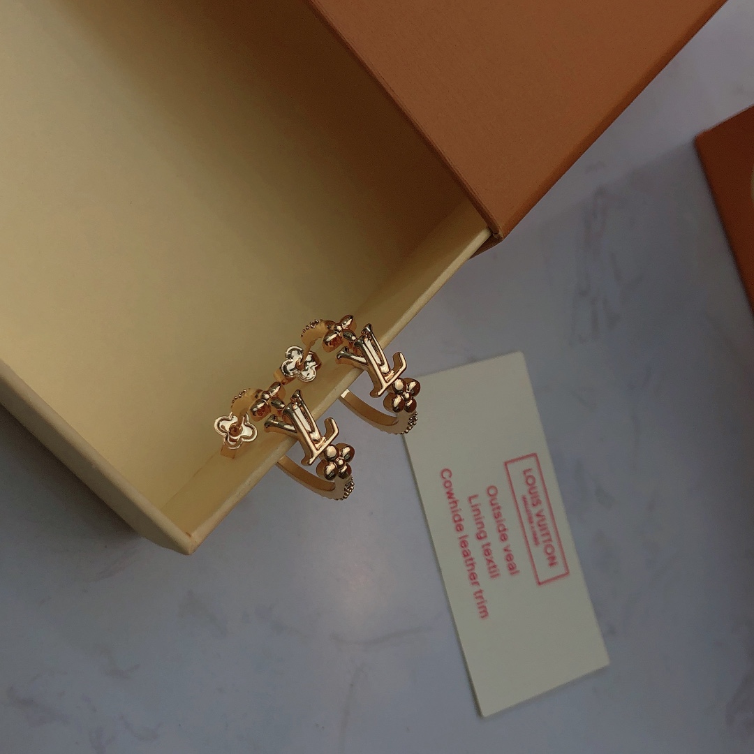 Louis Vuitton Earrings Brass