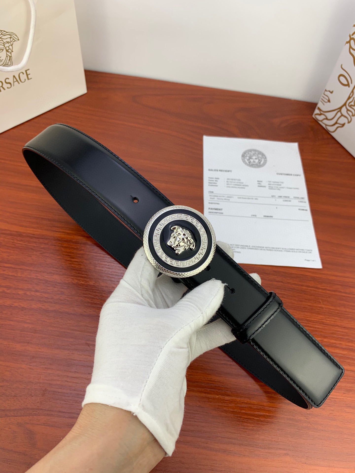 Versace Belt Leather, Metal Medusa Buckle Belt Strap