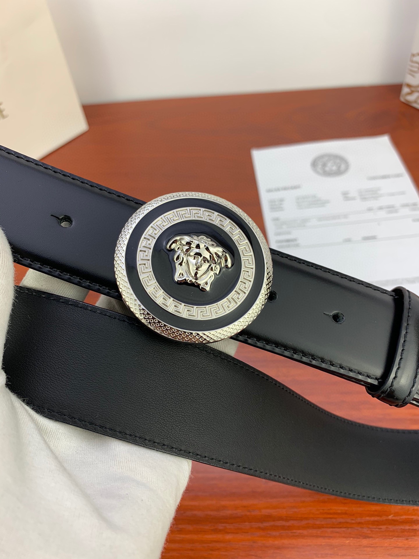 Versace Belt Leather, Metal Medusa Buckle Belt Strap