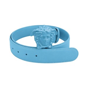Versace Medusa Belt Leather Reversible Leather Belt with Medusa Buckle Buckle Belt