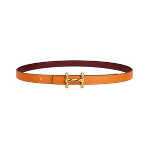Hermès Belt Epsom leather 13mm reversible belt with gold-tone horsebit buckle Reversible strap