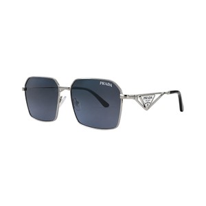 Prada Classic Collection Geometric Metal Sunglasses Double Bridge Triangular Temple Logo