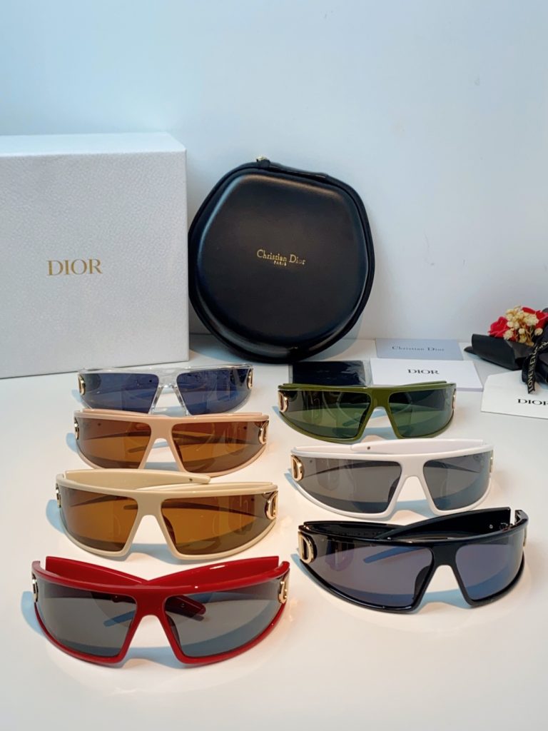 Dior Rose des Vents Shield Sunglasses Acetate Metal Gold-tone Lattice Detail