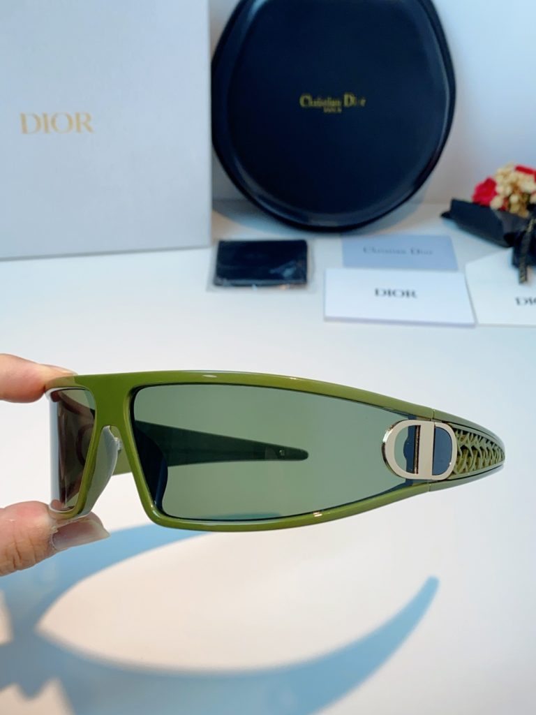 Dior Rose des Vents Shield Sunglasses Acetate Metal Gold-tone Lattice Detail