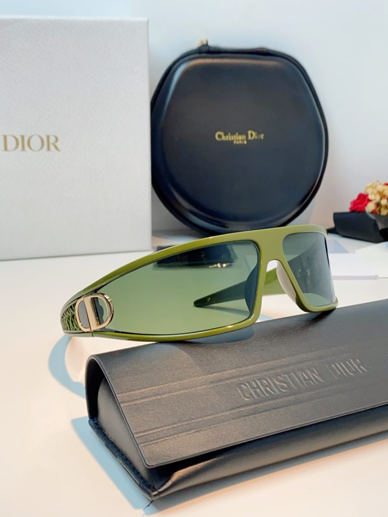 Dior Rose des Vents Shield Sunglasses Acetate Metal Gold-tone Lattice Detail
